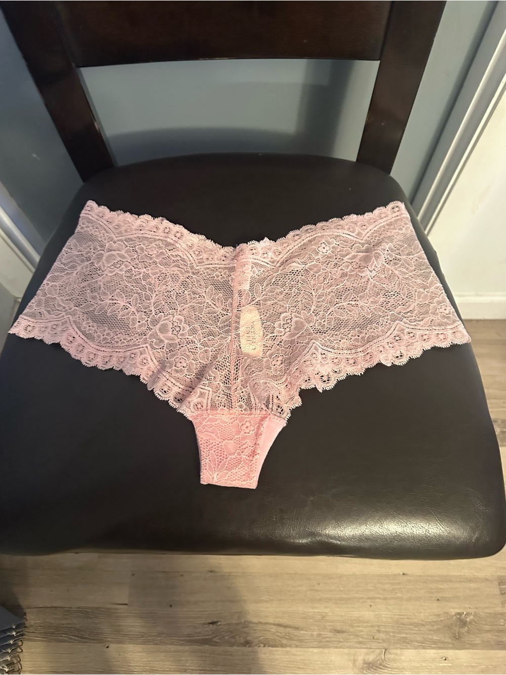 Victoria's Secret Pink Lace Panties with Scalloped Edges